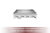 Differences between thermostatic and manual griddles: why they’re essential in restaurants