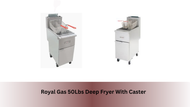Royal Gas 50Lbs Deep Fryer With Caster