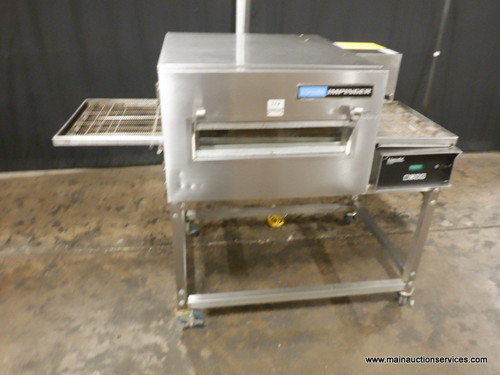 LINCOLN IMPINGER GAS CONVEYOR PIZZA OVEN WITH CASTERS NO WARRANTY MANUFACTURER