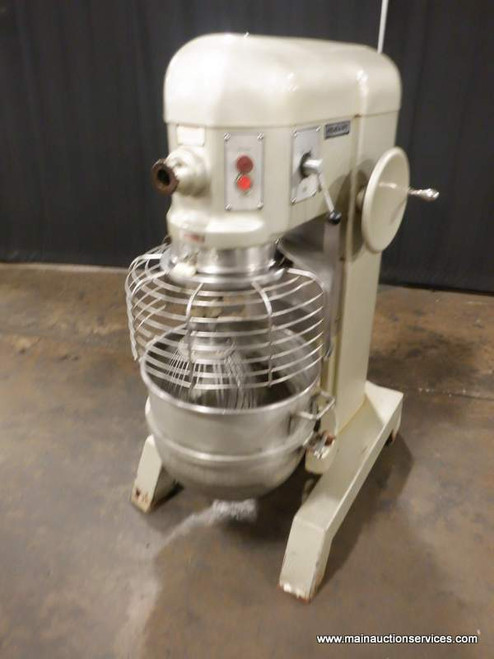 Used Hobart 60 qt dough mixer with bowl and guard – [front view]