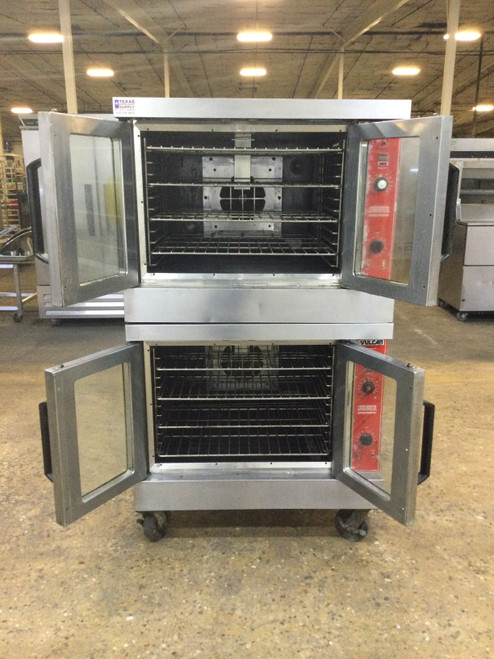VULCAN GAS DOUBLE STACK CONVECTION OVEN W/CASTERS