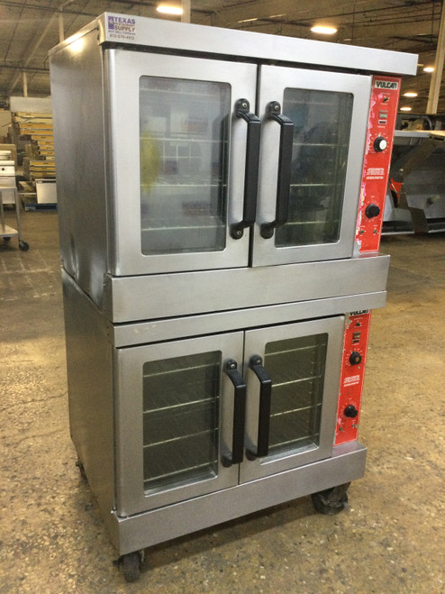 VULCAN GAS DOUBLE STACK CONVECTION OVEN W/CASTERS