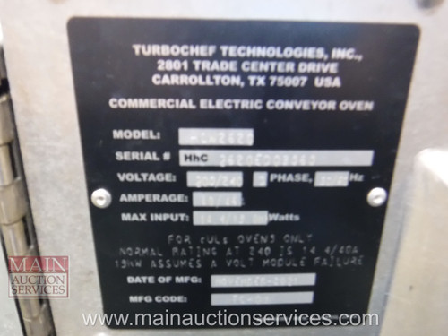 Turbochef Electric Countertop Double Conveyor Oven MF-2021