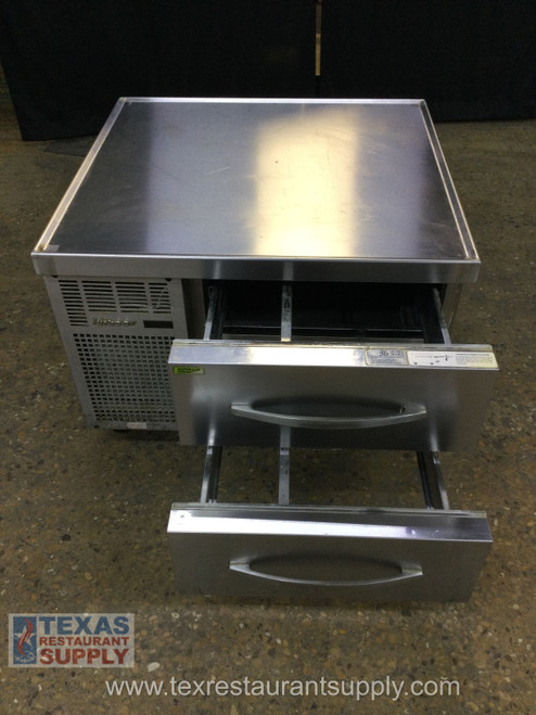 Turbo Air 36” Two Drawer Chef Base  Freezer With Caster