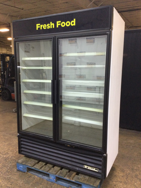 True 54” 2 Glass Door Refrigerator