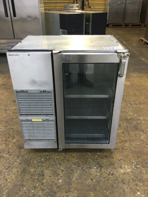 Glastender 32” 1 Glass Door Back Bar Cooler With Caster