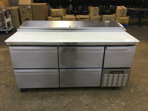 Continental 68” 4 Drawers Pizza Prep Table