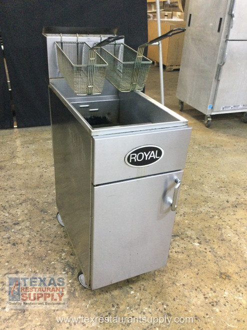Royal Gas 50 Lbs Deep Fryer With Caster