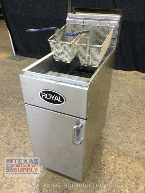 Royal Gas 50 Lbs Deep Fryer With Caster.