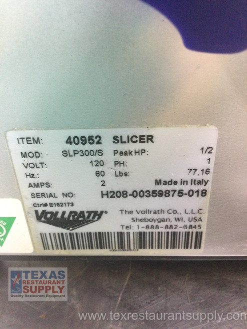 Like New! Vollrath Commercial Meat Slicer