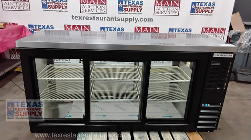 Beverage Air BB72HC-1-GS-PT-B-27 72" Pass-Thru Glass Door Back Bar Cooler