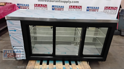 Beverage Air BB72HC-1-GS-PT-B-27 72" Pass-Thru Glass Door Back Bar Bottle Cooler