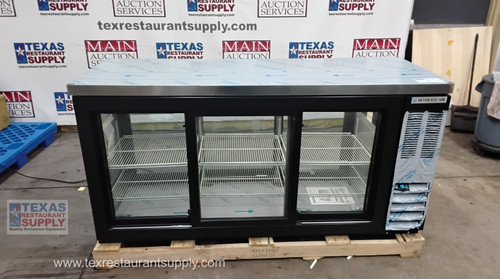 Beverage-Air BB72HC-1-GS-PT-B-27 72" 3 Glass Door Back Bar Cooler