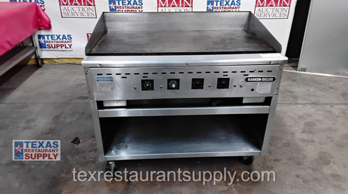 Rankin-Delux R085-48-SAE 48" Commercial Gas Thermostatic Griddle on stand