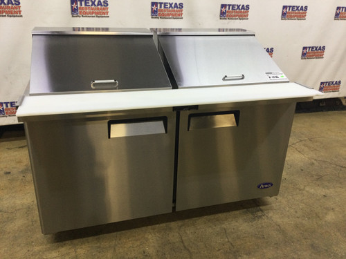 Like New! Atosa 60” 2 Door Sandwich Salad Prep Table With Caster MF 2023