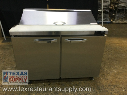 Blue Air 48” Two Door Sandwich Salad Prep Table With Caster MF 2022