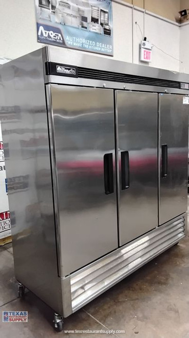 Blue Air BASF3 Commercial 3 Stainless steel Solid Doors Reach-In Freezer