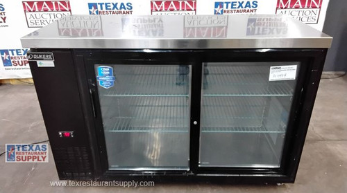 Dukers DBB60-S2 57" 2 Sliding Glass Doors Back Bar Cooler