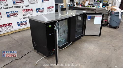 Turbo Air 69" Two-Door Refrigerated Kegerator Beer Dispenser