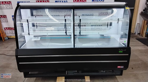 Turbo Air 72" Curved Glass Dual Zone Refrigerated Dry Combo bakery Display Case