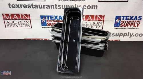 Cambro 4" Deep 1/2 Size Long Black Polycarbonate Pan (6 pc per box)
