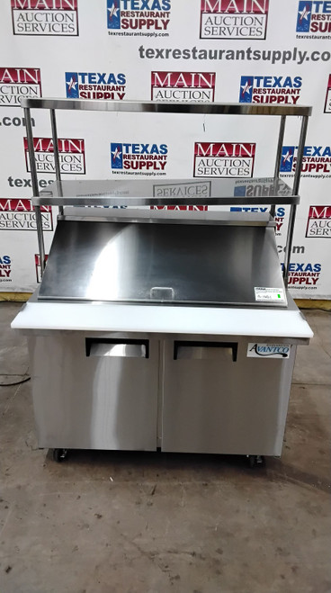 Avantco 48" Mega Top Sandwich Prep Table w/ Double Overshelf