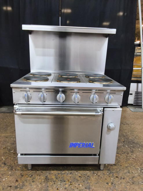 IMPERIAL 36" ELECTRIC 6 BURNERS RANGE RANGE W/OVEN RANGE