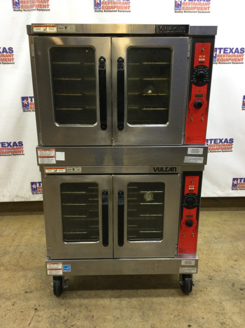 VULCAN GAS DOUBLE STACK CONVECTION OVEN W/ CASTER-723
