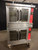 BAKERS PRIDE ELECTRIC DOUBLE STACK CONVECTION OVEN WITH CASTERS NO WARRANTY MANUFACTURER
