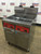 Nice! Vulcan 31” Gas 2 Bay 100 Lbs Deep Fryer W / Caster