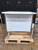 NEW 36" X 32" STAINLESS STEEL BEVERAGE STATION WITH CUP DISPENSER