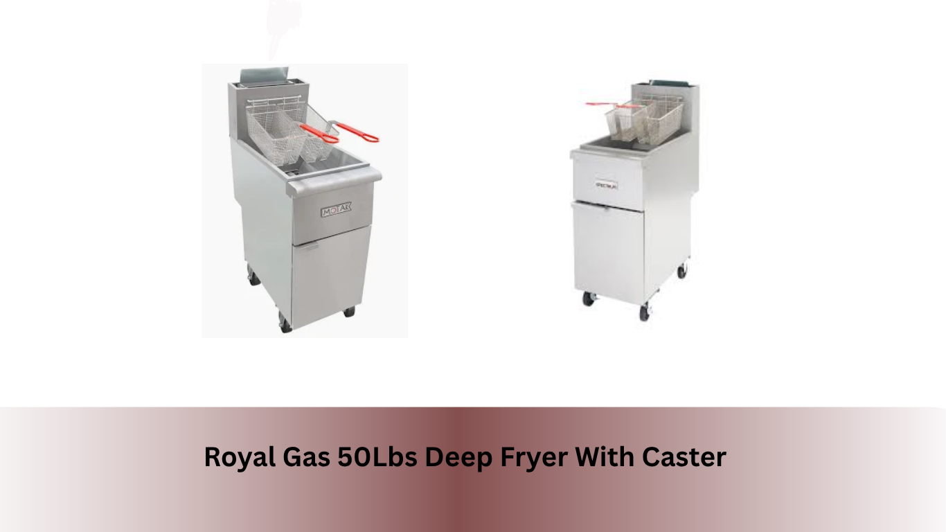 Royal Gas 50Lbs Deep Fryer With Caster