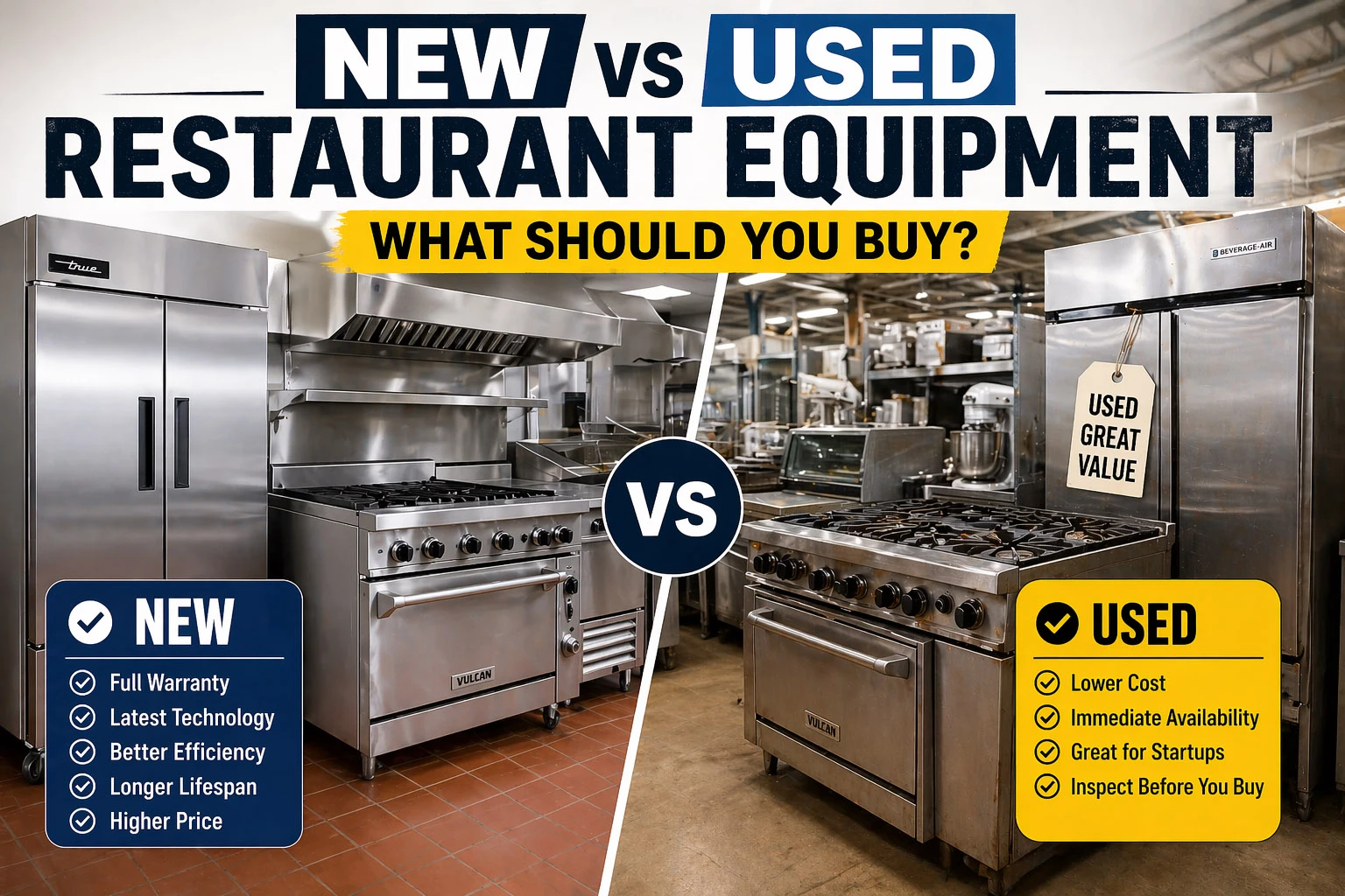 New vs Used Restaurant Equipment: What Should You Really Buy?