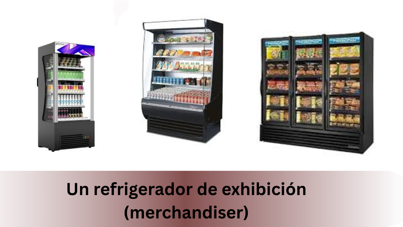 Un refrigerador de exhibición (merchandiser)