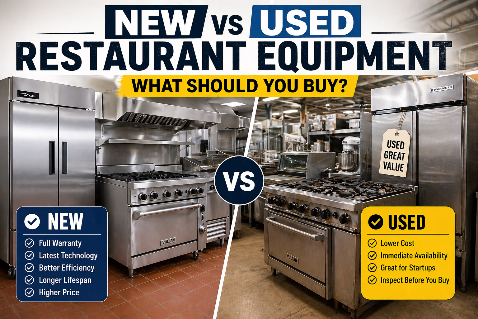 New vs Used Restaurant Equipment: What Should You Really Buy? - Texas ...