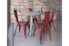 Bastille Cafe Stacking Chair (Set of 2)|coral_red lifestyle