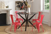 Bastille Cafe Stacking Chair (Set of 2)|coral_red lifestyle