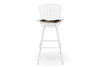 Bertoia Bar Stool|white_powder_coat___pony_hide_cushion