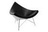 Coconut Lounge Chair|glossy_white___ink_black_leather