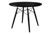 Eiffel Black Round Dining Table (Large)|black___black