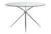 Atos Round Dining Table|chromed_steel