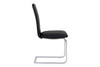 Cinzia Side Chair (Set of 2)|black_leatherette___chrome