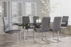 Cinzia Side Chair (Set of 2)|gray_leatherette___chrome lifestyle