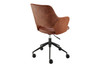 Darcie Office Chair|dark_brown_leatherette___orange_fabric