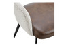 Desi Arm Chair|ivory_fabric___brown_leatherette___black