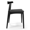 Hans Wegner Elbow Chair|ash_stained_black_with_black_vegan_leather_seat