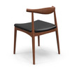 Hans Wegner Elbow Chair|walnut_ash_stained_with_black_leather_seat
