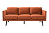 Landry Velvet Sofa|rust