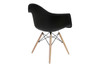 Molded Plastic Armchair with Wood Legs (Set of 2)|matte_black___natural_legs