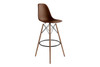 Molded Plastic Bar Stool with Wood Legs (Set of 2)|matte_brown___natural